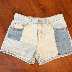 Levi's Two-Tone Blue Denim Shorts